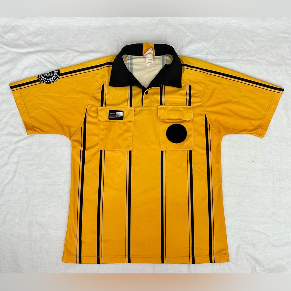 Official Sports Soccer Referee Yellow and Black Men's Jersey